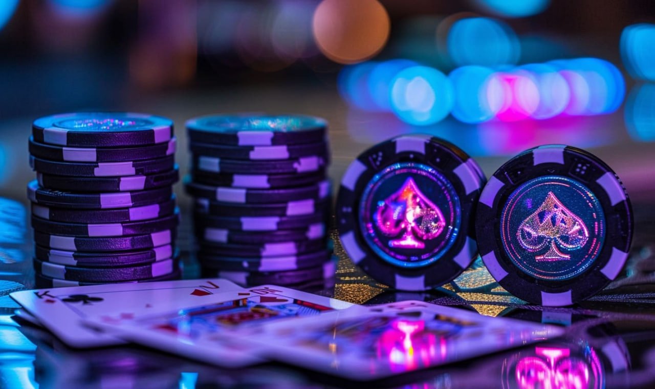 Visual permainan kasino slot online dengan animasi neon menarik di empair88